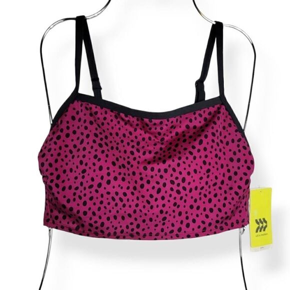 All In Motion Crandberry Polka-dot Bikini Top Small 4-6 - Picture 1 of 3